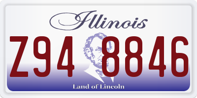 IL license plate Z948846