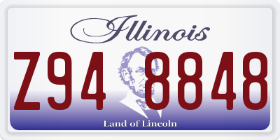 IL license plate Z948848