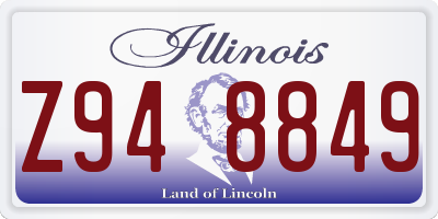 IL license plate Z948849