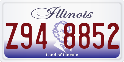 IL license plate Z948852