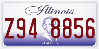 IL license plate Z948856