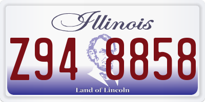 IL license plate Z948858