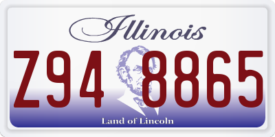 IL license plate Z948865