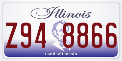 IL license plate Z948866