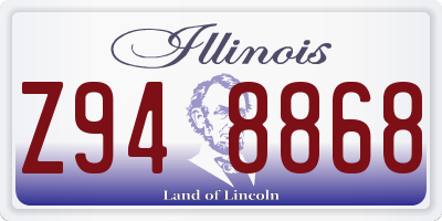 IL license plate Z948868