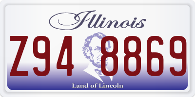 IL license plate Z948869