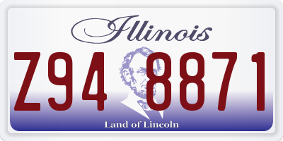IL license plate Z948871