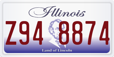 IL license plate Z948874