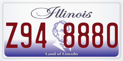 IL license plate Z948880