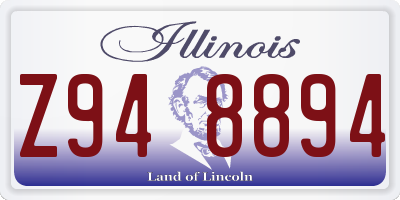 IL license plate Z948894
