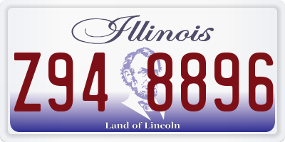 IL license plate Z948896