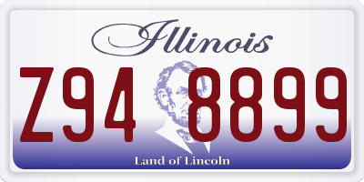IL license plate Z948899