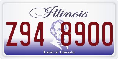 IL license plate Z948900