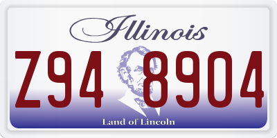 IL license plate Z948904