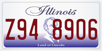 IL license plate Z948906