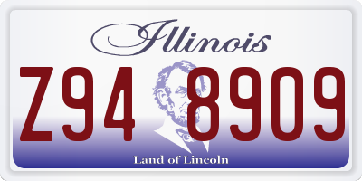IL license plate Z948909