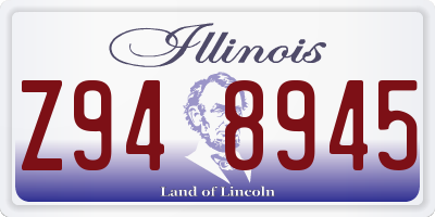 IL license plate Z948945