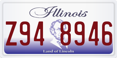 IL license plate Z948946