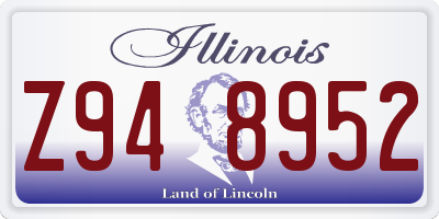 IL license plate Z948952