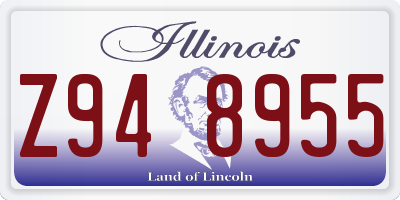 IL license plate Z948955
