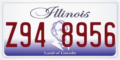 IL license plate Z948956