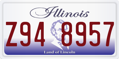IL license plate Z948957
