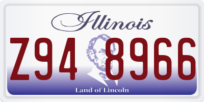 IL license plate Z948966
