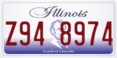 IL license plate Z948974
