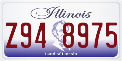 IL license plate Z948975