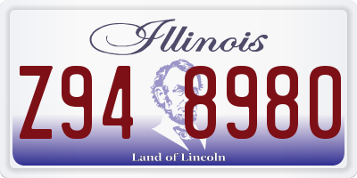 IL license plate Z948980