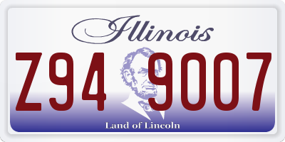 IL license plate Z949007