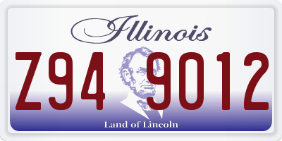 IL license plate Z949012