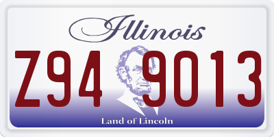 IL license plate Z949013