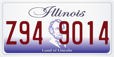 IL license plate Z949014
