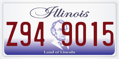 IL license plate Z949015