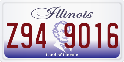 IL license plate Z949016
