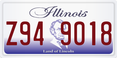 IL license plate Z949018