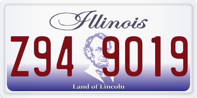 IL license plate Z949019