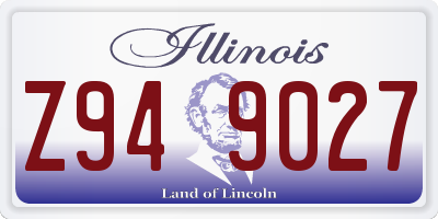 IL license plate Z949027