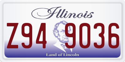 IL license plate Z949036