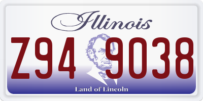 IL license plate Z949038