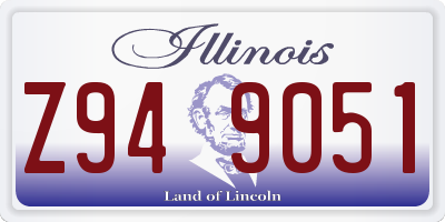 IL license plate Z949051