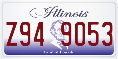 IL license plate Z949053