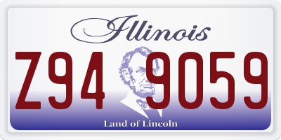 IL license plate Z949059