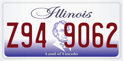 IL license plate Z949062