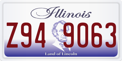 IL license plate Z949063