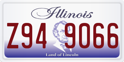 IL license plate Z949066