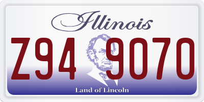 IL license plate Z949070