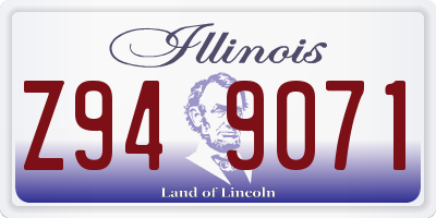 IL license plate Z949071