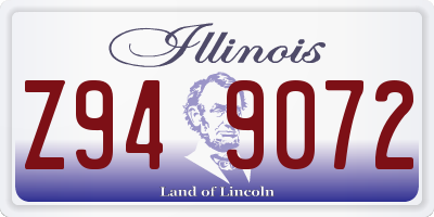 IL license plate Z949072